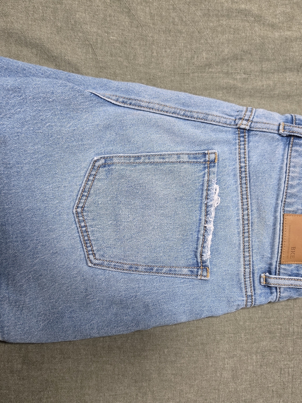 BKE Light Blue Frayed Hem Denim Cutoff Shorts - Picture 2 of 2